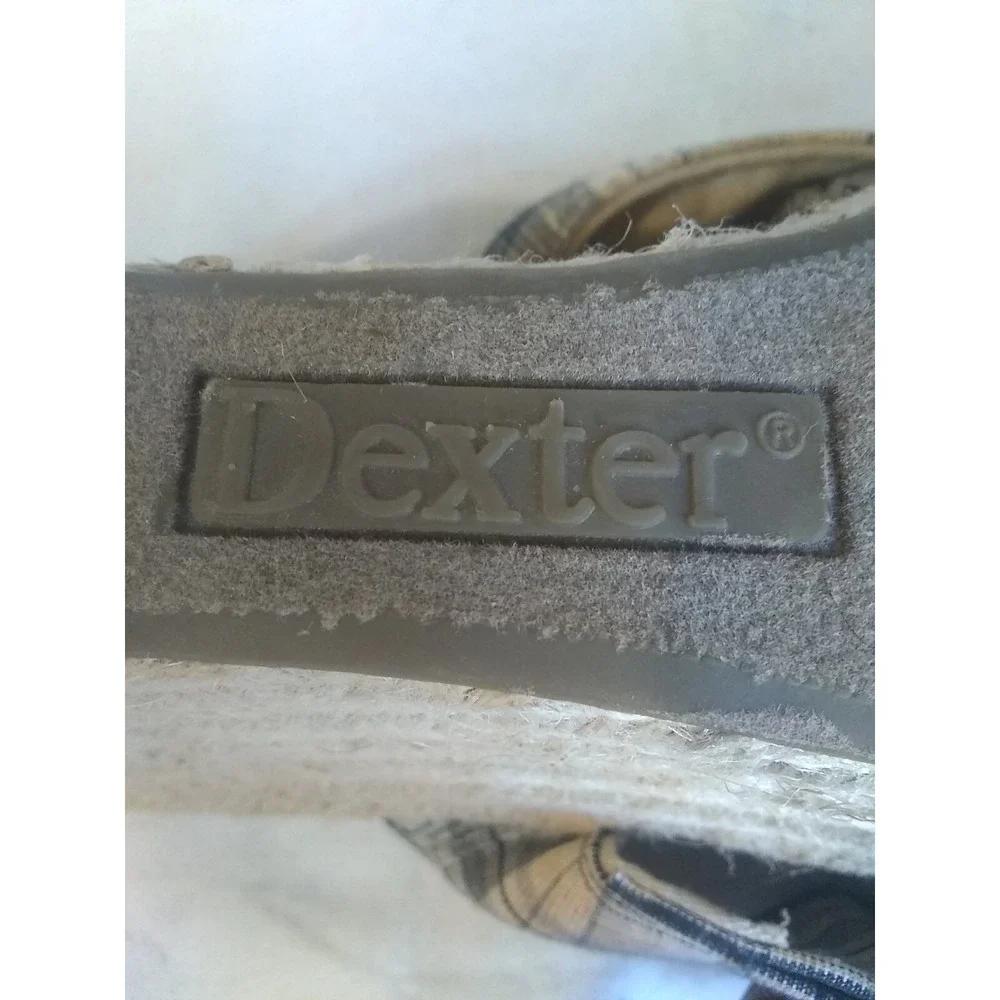 Women's Wedge Sandals Sz 11 Dexter Espadrille Black Tan Jute Hemp Heel READ‎